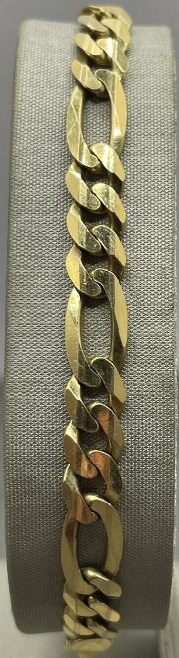 10K Yellow Gold Figaro Bracelet (26271)